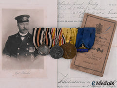 Prussia, Kingdom. A Medal Bar & Documents Of Naval Captain Heinrich Johannes Bleeker