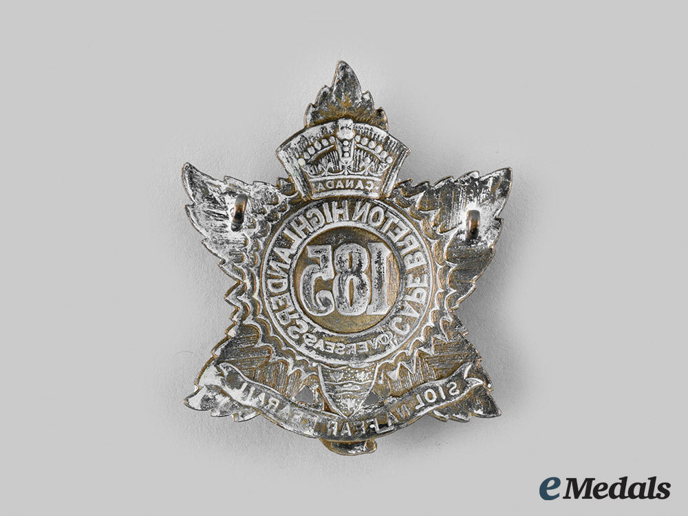 canada,_cef._a185_th_infantry_battalion"_cape_breton_highlanders"_glengarry_badge,_c.1916_m19_25134