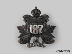 Canada, Cef. A 187Th Infantry Battalion "Central Alberta" Officer's Cap Badge, By D.e. Black, C.1915