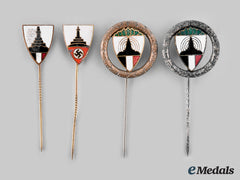 Germany, Drkb. A Lot Of Deutscher Reichskriegerbund Kyffhäuser Stickpins