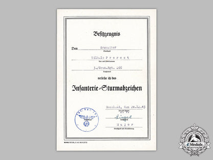 germany,_heer._an_award_document_collection_to_infantry_gefreiter_wilhelm_prerost(_ek2)_m19_2519