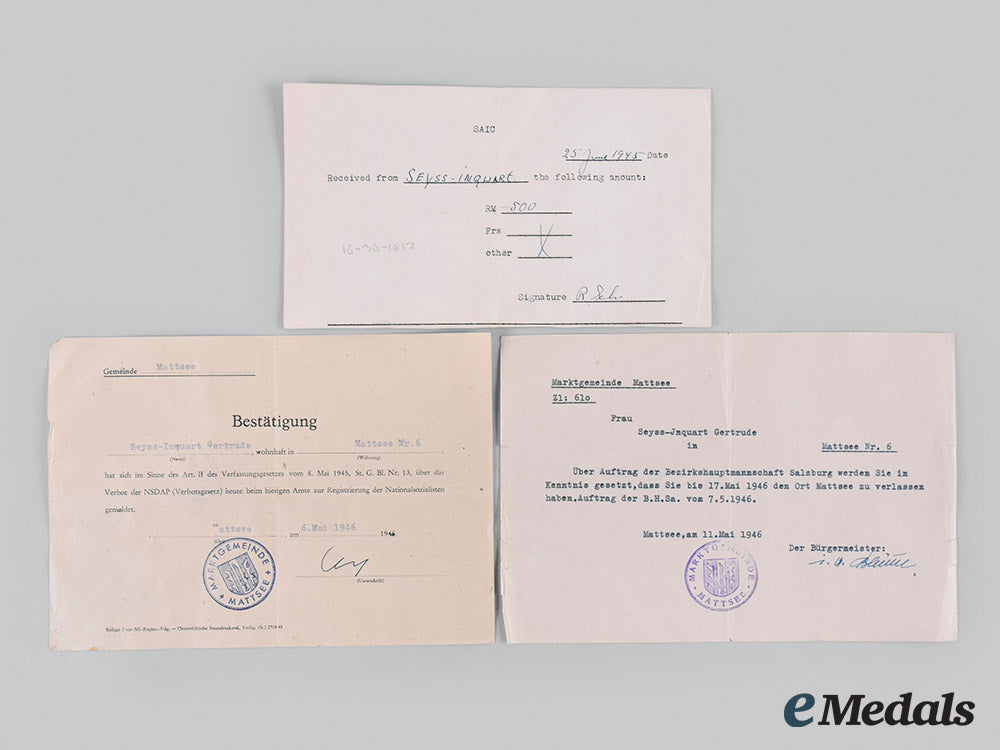 germany._a_lot_of_post-_war_documents_belonging_to_the_seyß-_inquart_family_c.1945_m19_25716_1