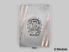 Germany, Drl. A Fine Cigarette Case With Gold Detailing & Dedicated