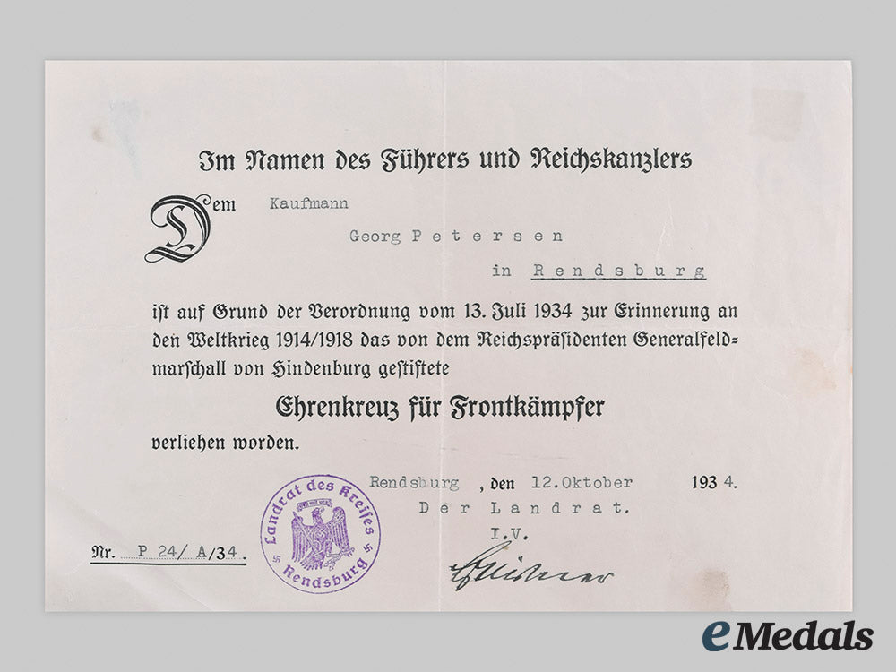germany,_third_reich._an_honour_cross_of_the_world_war1914/1918,_with_award_document_to_georg_petersen_m19_26463