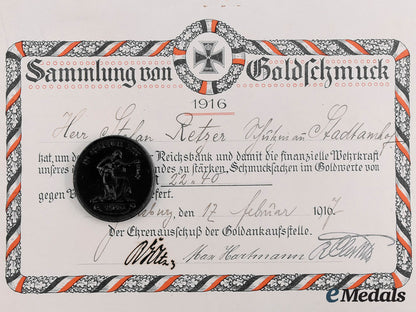 germany,_imperial._a_reichsbank_medal_for_jewelry_with_document_to_stefan_retzer_m19_26514
