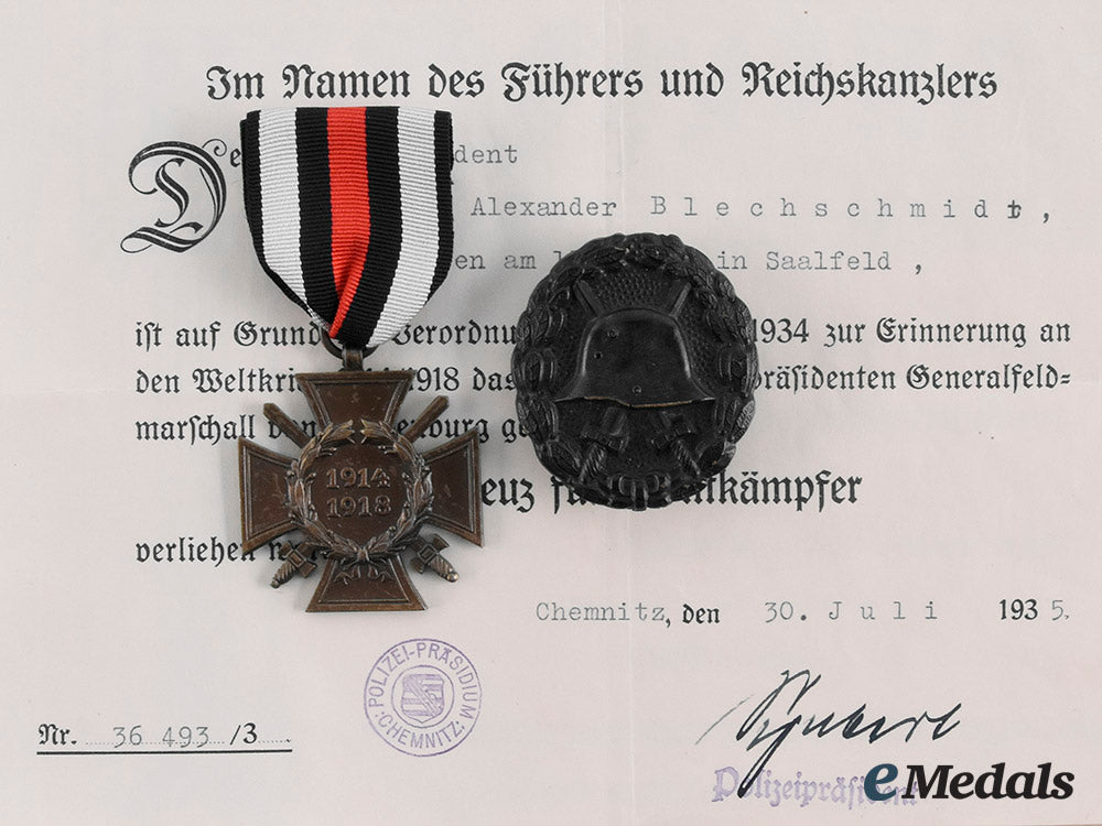 germany,_imperial._a_lot_of_documents&_awards_to_harry_alexander_blechschmidt,_c.1925_m19_26561