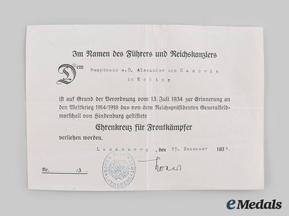 germany,_imperial._a_lot_of_documents&_awards_to_captain_alexander_von_cancrin,_c.1925_m19_26575