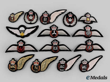canada,_commonwealth._a_lot_of_fifteen_royal_canadian_air_force(_rcaf)_badges_m19_26633
