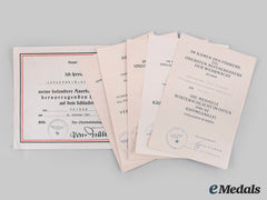 Germany, Heer. A Lot Of Award Documents To Obergefreiten Oskar Jürgensen, Grenadier-Regiment 209