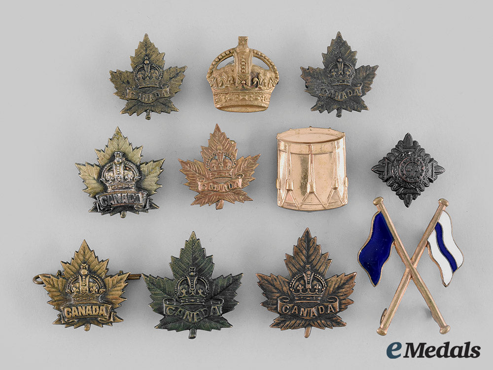 canada,_commonwealth._a_lot_of_eleven_first_war_insignia_m19_26675