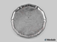 Germany, Nsdap. A 1938 Gau Düsseldorf Mounted Sa Tournament Commemorative Silver Plate, By August Ressing