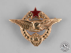 Yugoslavia, Republic. A Pilot's Badge In Solid 18Kt Gold. By Ikom Zagreb