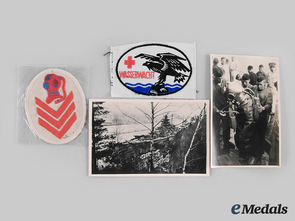 germany,_kriegsmarine._documents_and_insignia_to_friedrich_schafroth,_tirpitz_diver_m19_27519