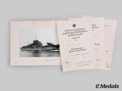 Germany, Kriegsmarine. A Lot Of Award Documents, Guse & Rogge Signed