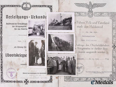 Germany, Kriegsmarine. Documents And Photographs, U-Boat Forces In Norway, Petersen Signed