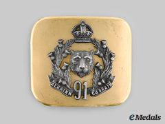 Canada, Dominon. A 91St Regiment Canadian Highlanders Belt Buckle