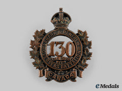 Canada, Cef. A 130Th Infantry Battalion "Lanark And Renfrew Battalion" Cap Badge