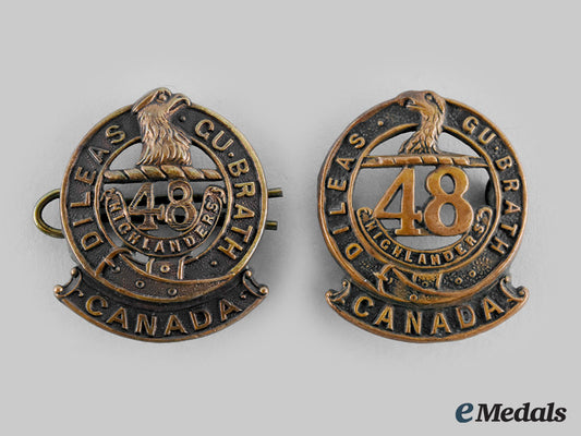 canada,_cef._two15_th_infantry_battalion"48_th_highlanders_of_canada"_collar_badges_m19_27596