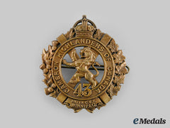 Canada, Cef. A 43Rd Infantry Battalion "Cameron Highlanders" Glengarry Badge