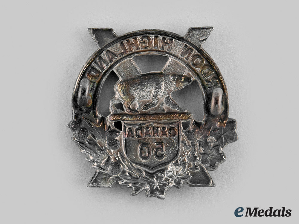 canada,_cef._a50_th_regiment(_gordon_highlanders_of_canada)_officer's_sporran_badge_c.1914-1920_m19_27604