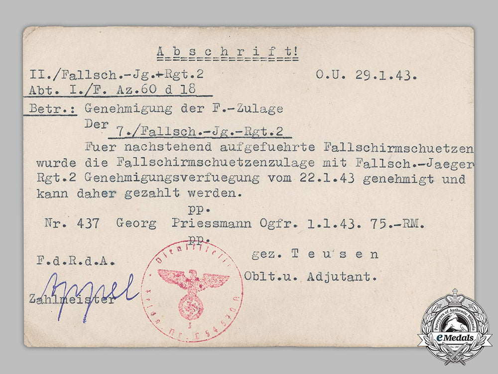 germany,_luftwaffe._an_iron_cross_ii_class_document&_bonus_salary_certificate,_fallschirmjäger_m19_2802_1_1
