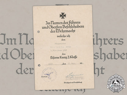 germany,_heer._an_ek2_document_to_defender_of_normandy,_signed_by_oak_leaves_recipient_oberst_pietzonka_m19_2803_1