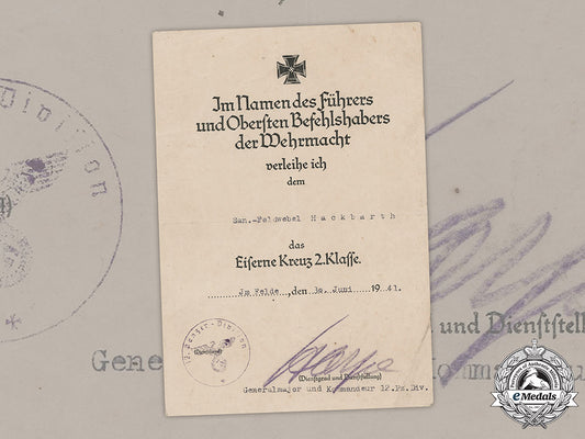 germany,_heer._an_iron_cross_ii_class_document,_signed_by_kc_w/_swords_winner_josef_harpe,1941_m19_2809