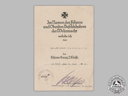 germany,_heer._an_iron_cross_ii_class_document,_signed_by_kc_w/_swords_winner_josef_harpe,1941_m19_2810
