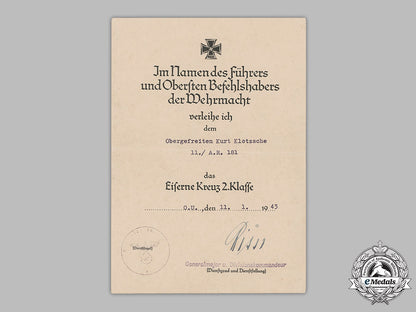 germany,_heer._a_lot_of_three_award_documents_to_artillery_stabsgefreiter_kurt_klotzsche_m19_3053