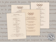 Germany, Olympic Games. A Multilingual Program & Speeches For The Festival Of Competitors Of The 1936 Olympic Games
