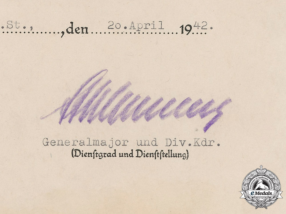 germany,_heer._an_iron_cross_ii_class_document,_signed_by_oak_leaves_winner_generalmajor_hans_schlemmer,1942_m19_3168