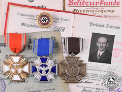 Germany, Third Reich. A Group Of Nsdap Awards And Documents To Karl Waidhas