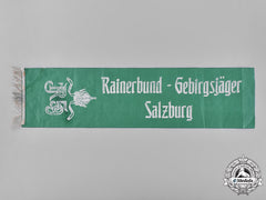 Austrian, Republic. A Rainerbund-Gebirgsjäger Salzburg Banner Commemorating Infantry Regiment 59