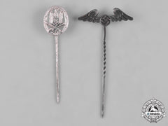 Germany, Third Reich. A Pair Of Second War Period Stickpins