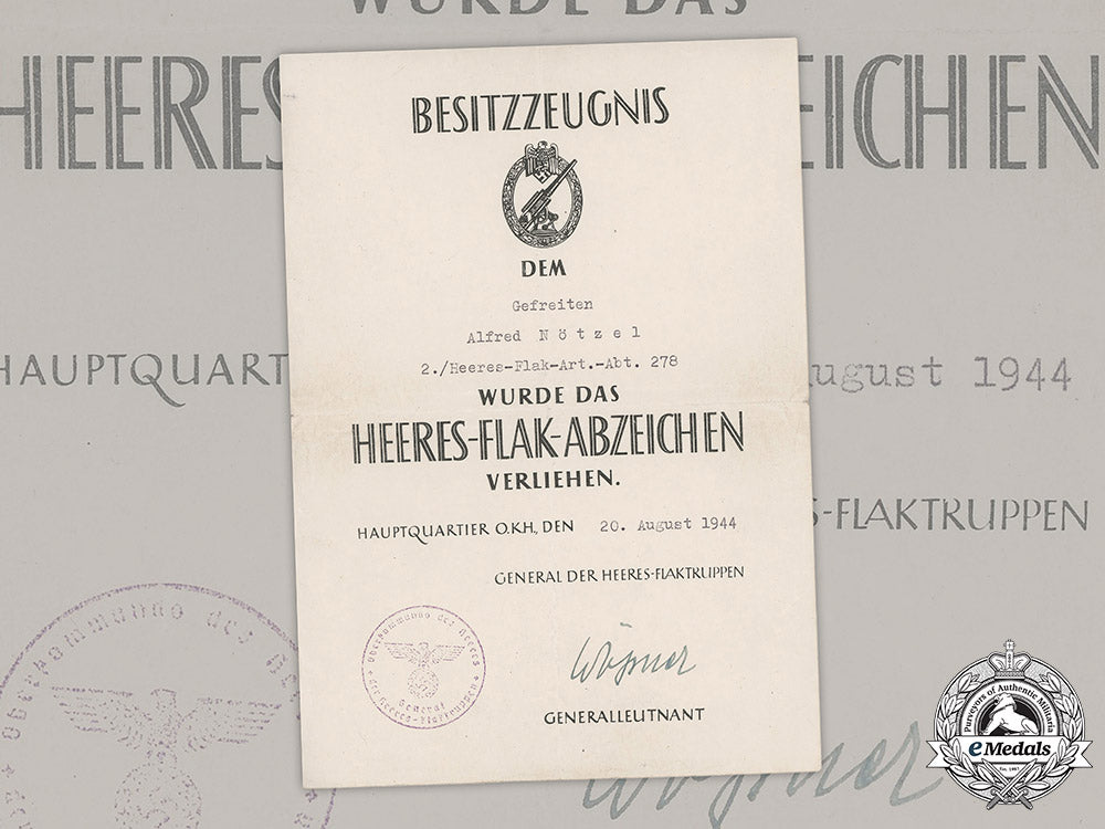 germany,_heer._an_army_flak_badge_award_document_to_gefreiter_alfred_nötzel_m19_4192_1_1_1