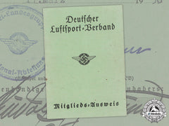 Germany, Dlv. An Air Sports Association Member’s Identification Card To Sigmund Rudolf