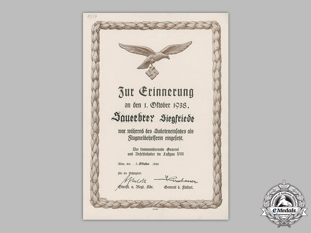 germany,_luftwaffe._a_rare_female_auxiliary“_flugmeldehelferin”_sudetenland_participation_document_m19_4250_1