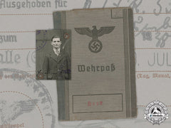 Germany, Heer. A Wehrpaß To Infantry Nco Hermann Kietz, Kia In The East