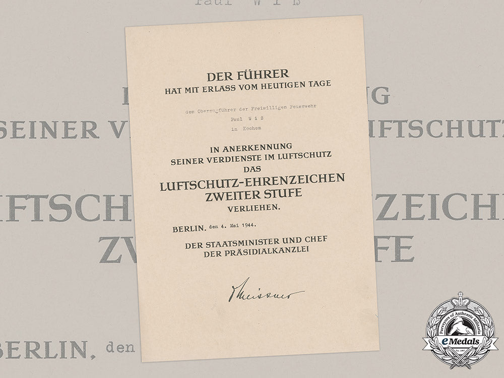 germany,_third_reich._an_air_raid_defence_medal_award_document_to_paul_wiß,_c.1944_m19_4728_2_1