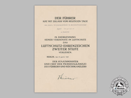 germany,_third_reich._an_air_raid_defence_medal_award_document_to_august_wagener,_c.1943_m19_4732