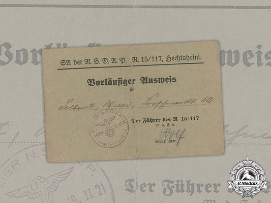germany,_sa._a_preliminary_member_id_card_of_local_unit,1933_m19_4780