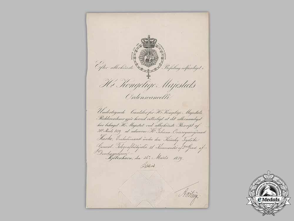 denmark,_kingdom._an_order_of_dannebrog_award_document_to_german_privy_councillor_m19_4995