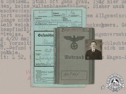 germany,_heer._a_wehrpaß_and_health_book_to_gefreiter_josef_schmid_m19_4997