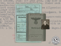 Germany, Heer. A Wehrpaß And Health Book To Gefreiter Josef Schmid