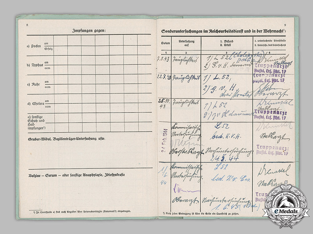 germany,_heer._a_wehrpaß_and_health_book_to_gefreiter_josef_schmid_m19_4999