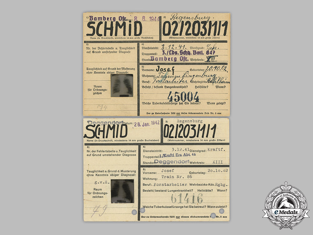 germany,_heer._a_wehrpaß_and_health_book_to_gefreiter_josef_schmid_m19_5000