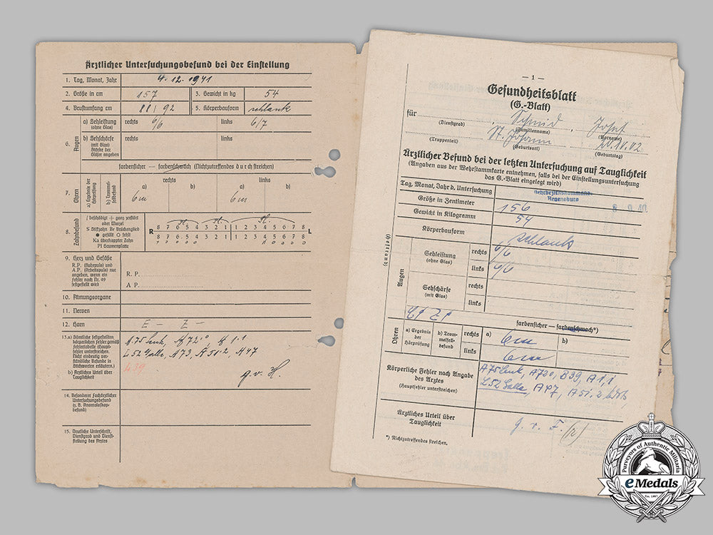 germany,_heer._a_wehrpaß_and_health_book_to_gefreiter_josef_schmid_m19_5007