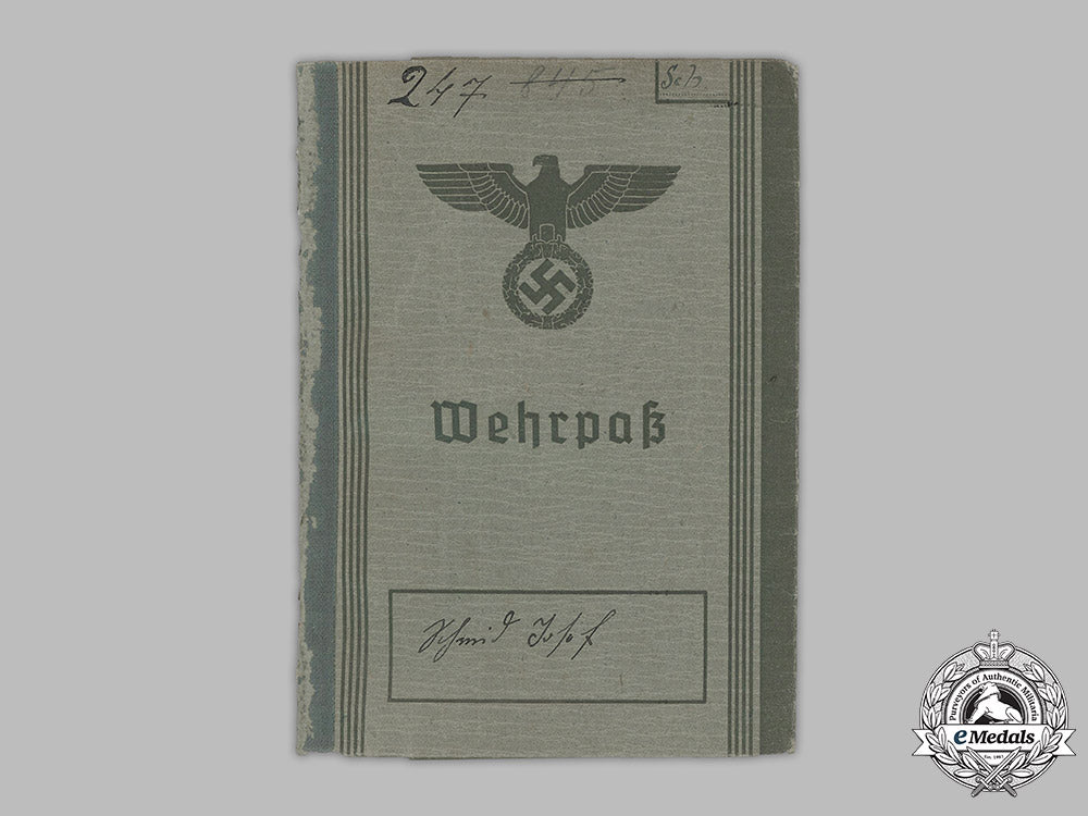 germany,_heer._a_wehrpaß_and_health_book_to_gefreiter_josef_schmid_m19_5008