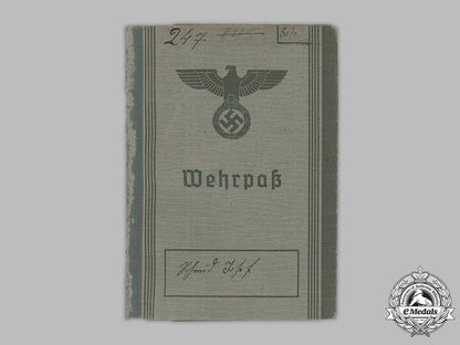 germany,_heer._a_wehrpaß_and_health_book_to_gefreiter_josef_schmid_m19_5008