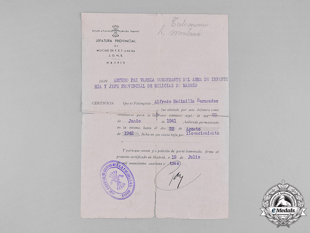 spain,_franco_period._a_spanish_blue_division_document_group_to_alfredo_medinilla_hernández_m19_5377